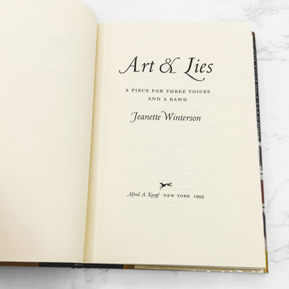 Art and Lies by Jeanette Winterson [U.S. FIRST EDITION • FIRST PRINTING] 1995 • Knopf