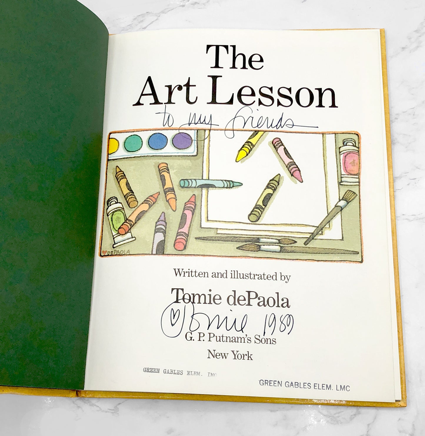 The Art Lesson by Tomie dePaola SIGNED! [FIRST EDITION] 1989 • Putnam