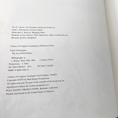 The Art of Walt Disney: From Mickey Mouse to the Magic Kingdoms by Christopher Finch [NEW CONCISE EDITION] 1975 • Abrams