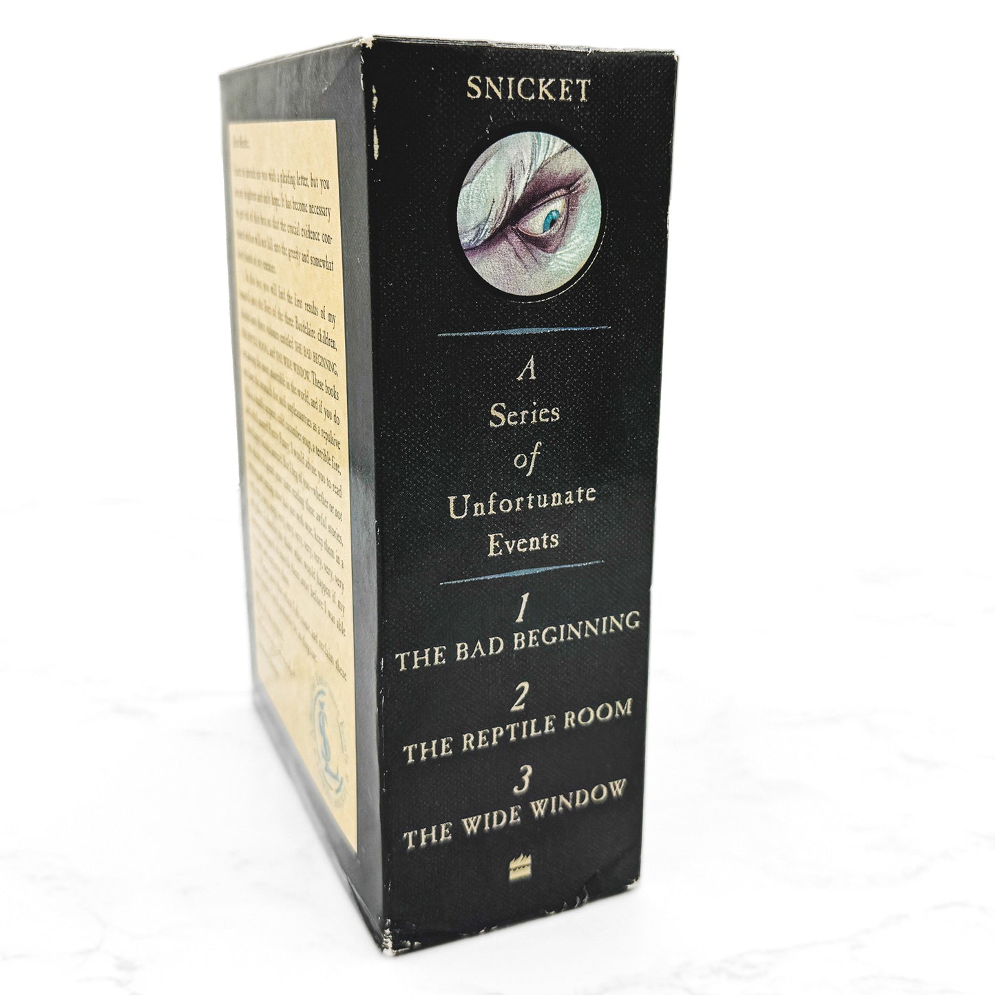The Trouble Begins: A Box of Unfortunate Events (Books #1-3) by Lemony Snicket [FIRST EDITION BOX SET] 2001 • HarperCollins