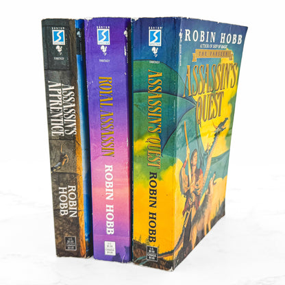 The Farseer Trilogy: Assassin's Apprentice, Royal Assassin, Assassin's Quest by Robin Hobb [THREE PAPERBACK SET] 1998 • Bantam Spectra *See Condition