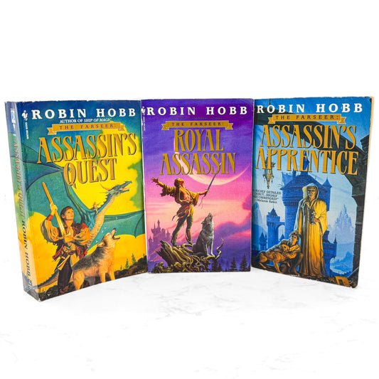 The Farseer Trilogy: Assassin's Apprentice, Royal Assassin, Assassin's Quest by Robin Hobb [THREE PAPERBACK SET] 1998 • Bantam Spectra *See Condition