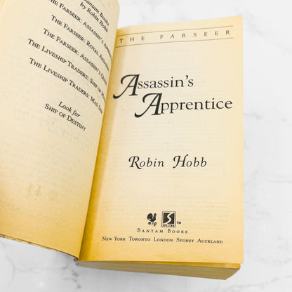 The Farseer Trilogy: Assassin's Apprentice, Royal Assassin, Assassin's Quest by Robin Hobb [THREE PAPERBACK SET] 1998 • Bantam Spectra *See Condition