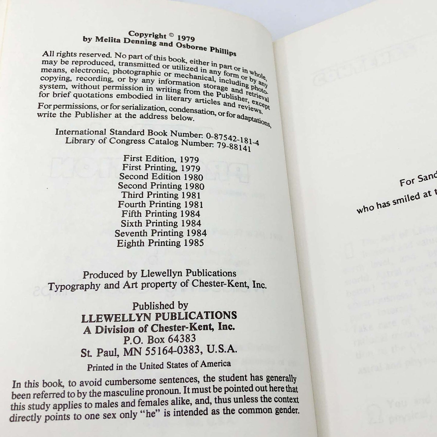 The Llewellyn Practical Guide to Astral Projection by Melita Denning & Osborne Phillips [TRADE PAPERBACK] 1985