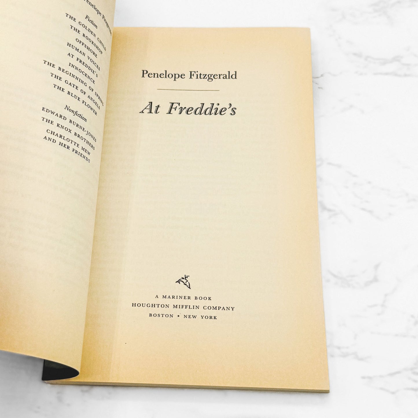 At Freddie's by Penelope Fitzgerald [U.S. FIRST EDITION PAPERBACK] 1999 • Mariner Books