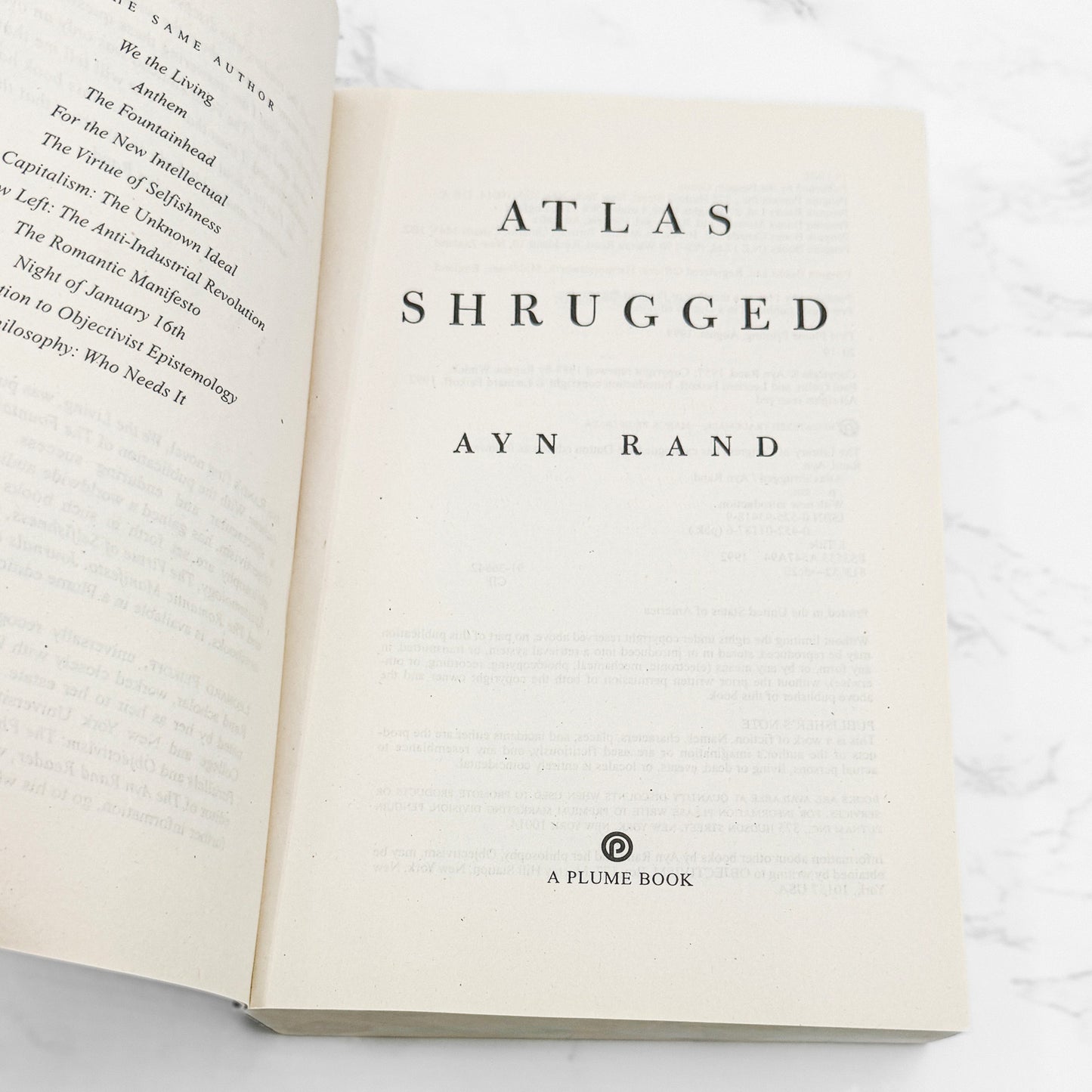 Atlas Shrugged by Ayn Rand [ANNIVERSARY TRADE PAPERBACK] 1999 • Plume *See Condition