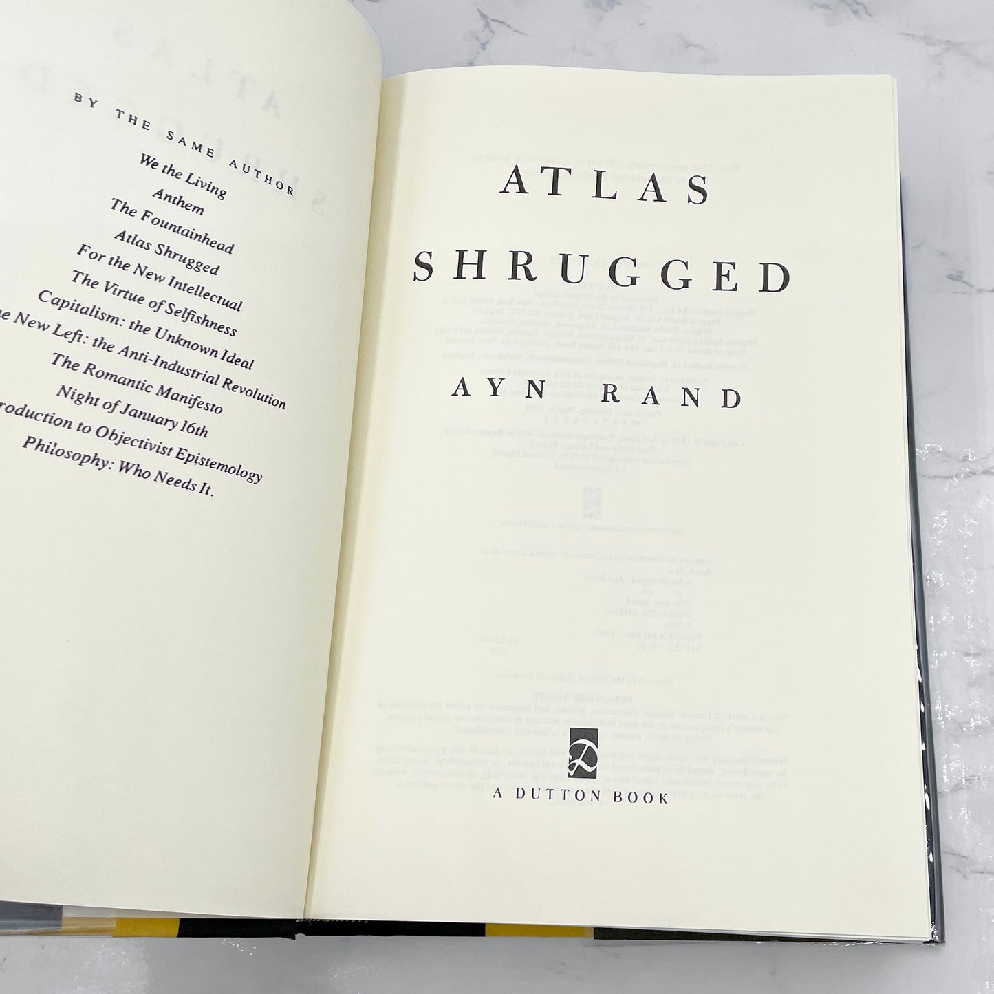 Atlas Shrugged by Ayn Rand [35th ANNIVERSARY HARDCOVER] 1992 • Dutton Books