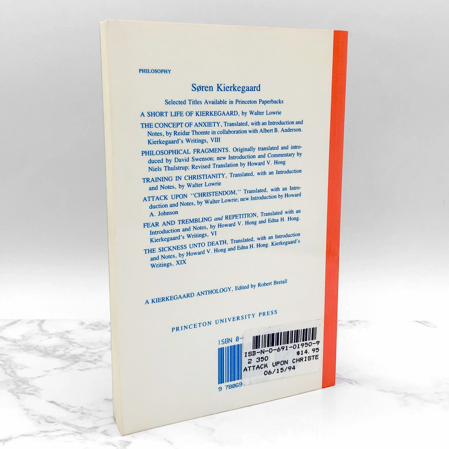 Attack upon Christendom by Søren Kierkegaard [TRADE PAPERBACK] 1991 • Princeton University Press