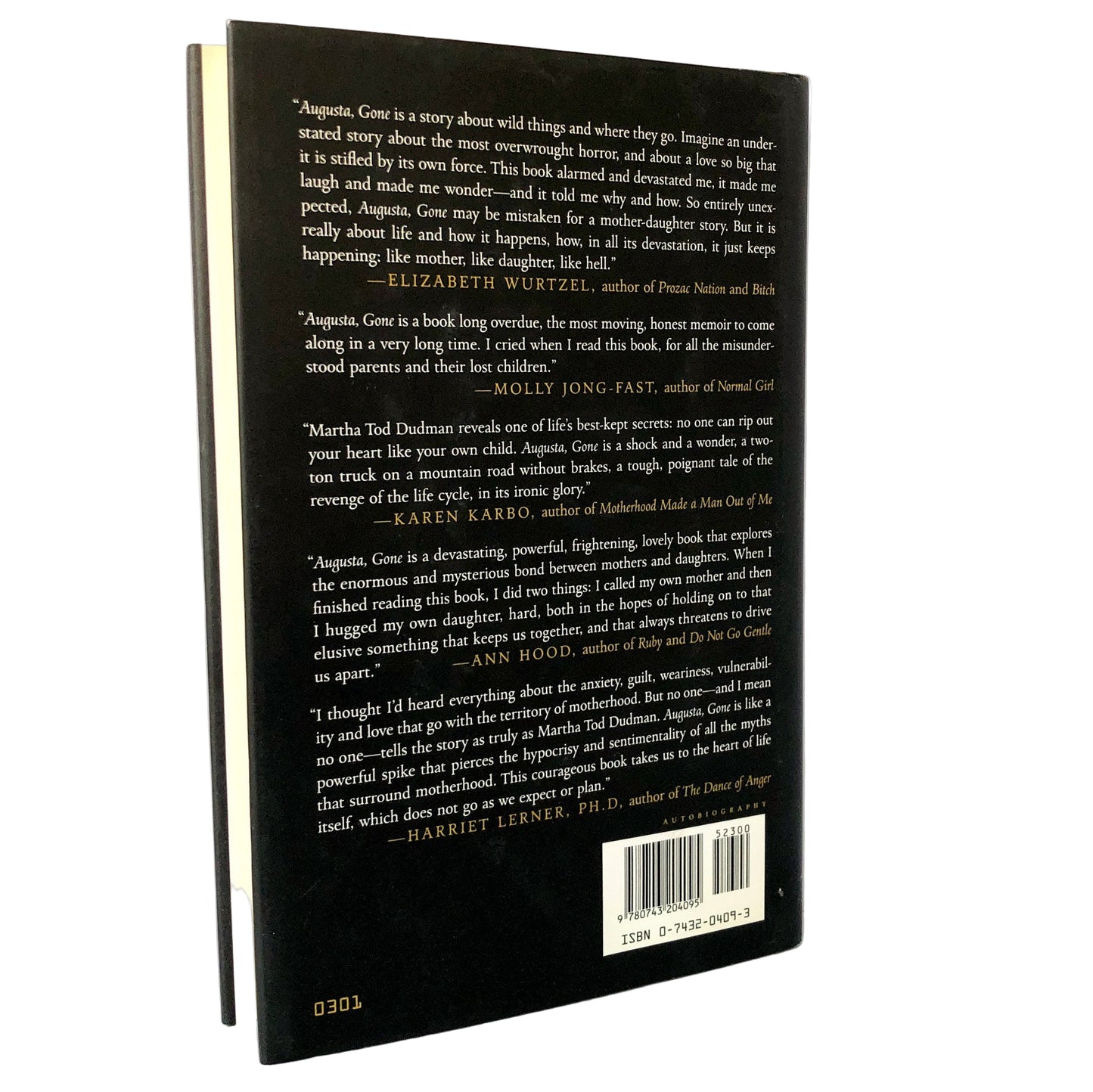 Augusta, Gone: A True Story by Martha Tod Dudman SIGNED! [FIRST EDITION • FIRST PRINTING] 2001