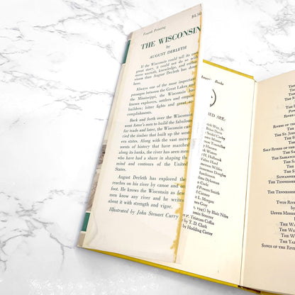 The Wisconsin by August Derleth [FIRST EDITION] 1942 • 4th Printing • Farrar & Rinehart • Rivers of America #18 • *Ex-Lib