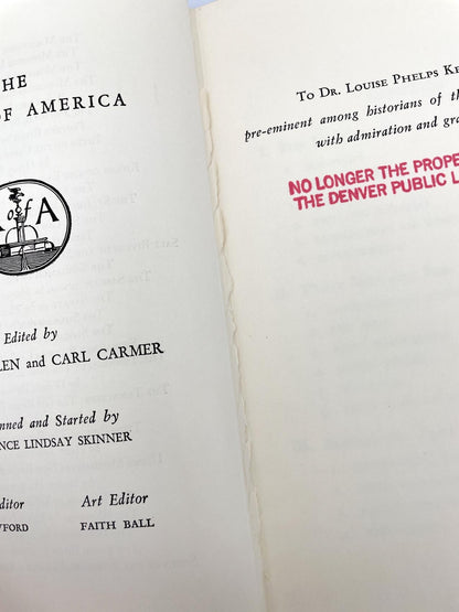The Wisconsin by August Derleth [FIRST EDITION] 1942 • 4th Printing • Farrar & Rinehart • Rivers of America #18 • *Ex-Lib