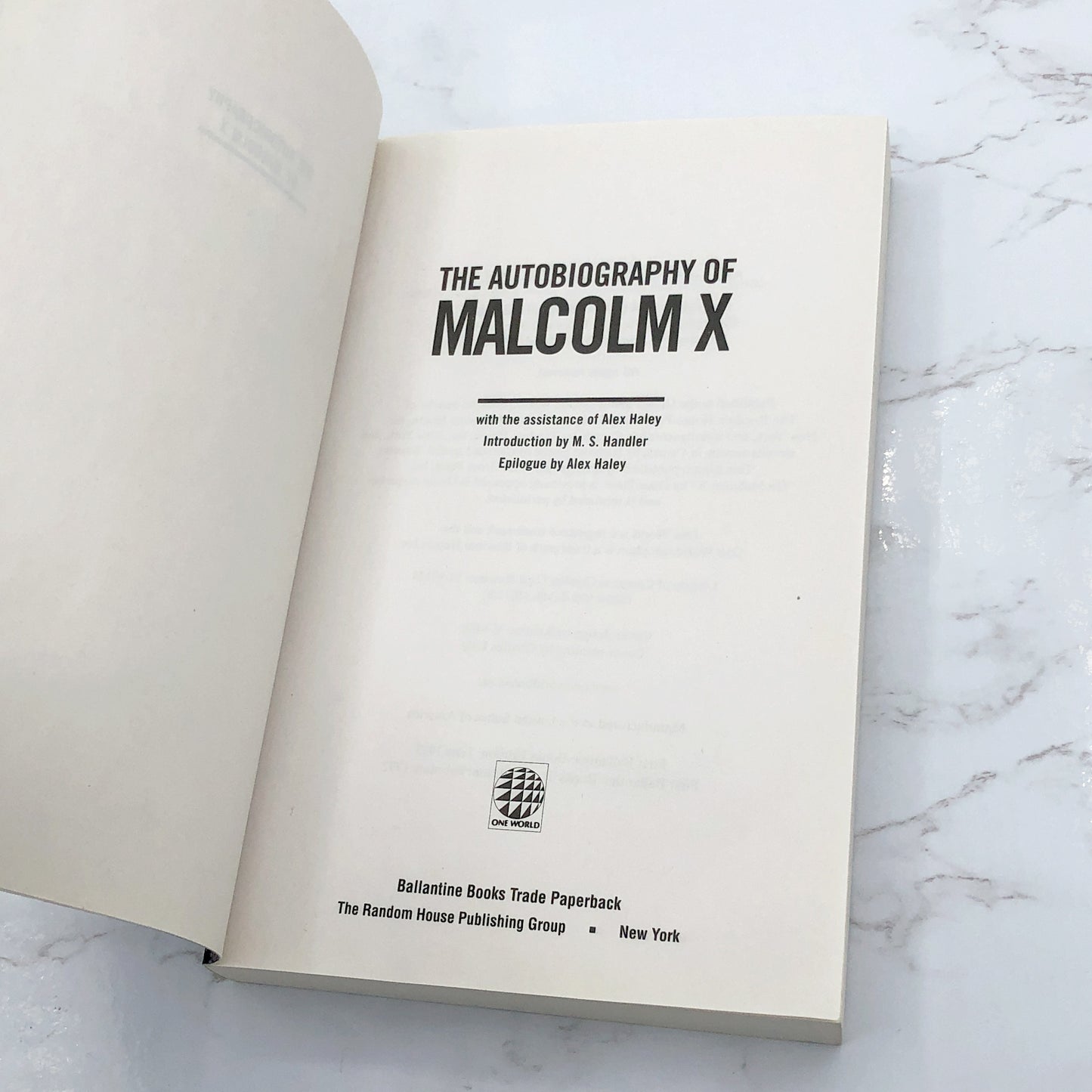 The Autobiography of Malcolm X as told to Alex Haley [TRADE PAPERBACK] 1992 • Ballantine Books