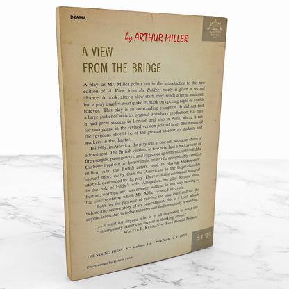 A View From the Bridge by Arthur Miller [FIRST TRADE PAPERBACK EDITION] 1960 • Compass Books