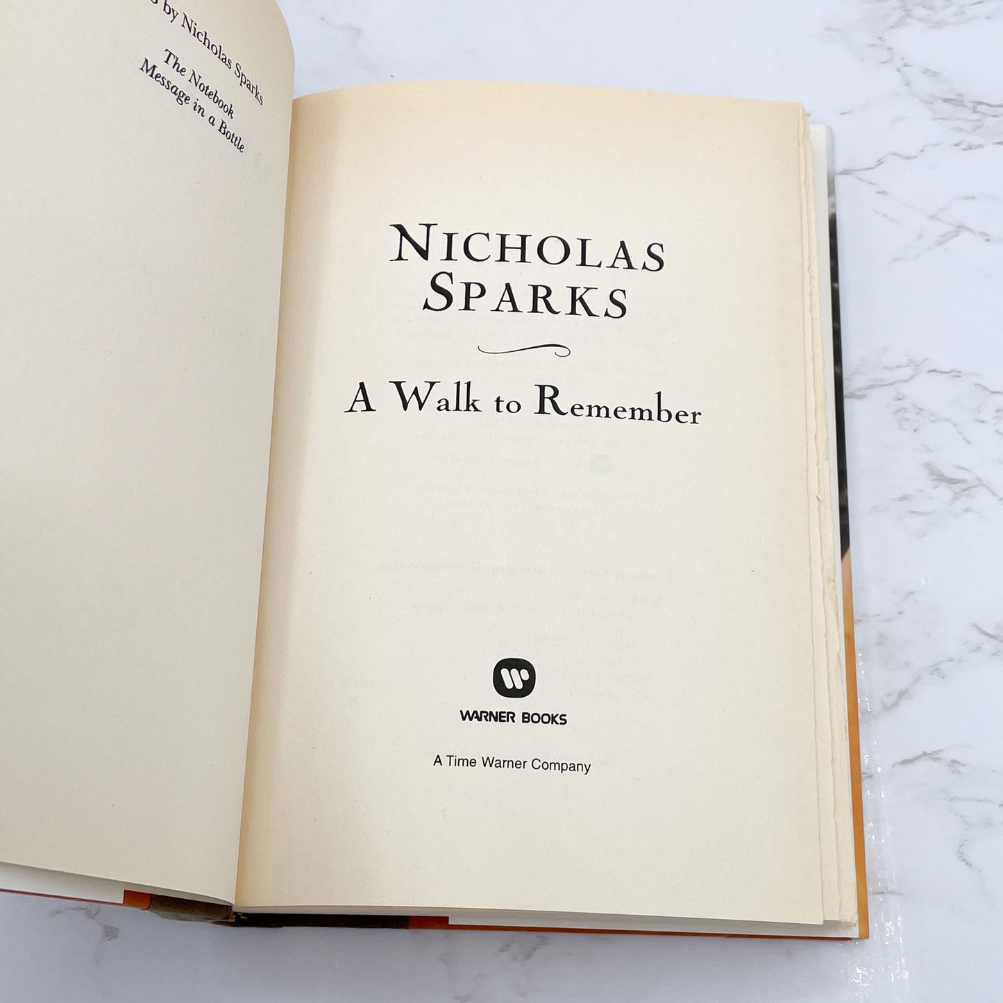 A Walk to Remember by Nicholas Sparks [FIRST EDITION • FIRST PRINTING] 1999 • Warner