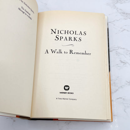 A Walk to Remember by Nicholas Sparks [FIRST EDITION • FIRST PRINTING] 1999 • Warner