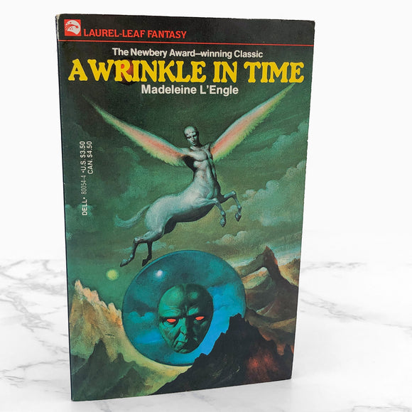 A Wrinkle in Time by Madeleine L'Engle [1976 PAPERBACK] Dell • Laurel-Leaf