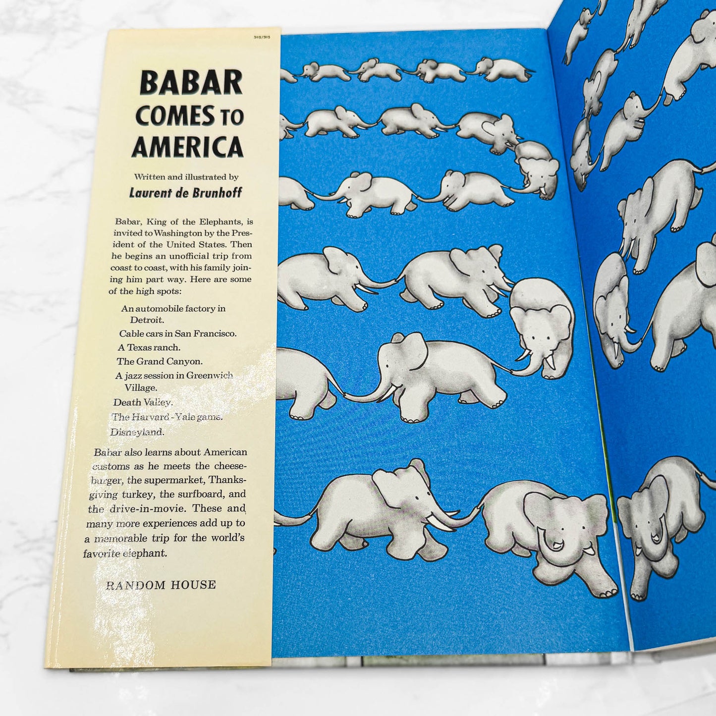 Babar Comes to America by Jean de Brunhoff [U.S. FIRST EDITION] 1965 • Random House
