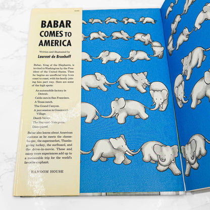 Babar Comes to America by Jean de Brunhoff [U.S. FIRST EDITION] 1965 • Random House