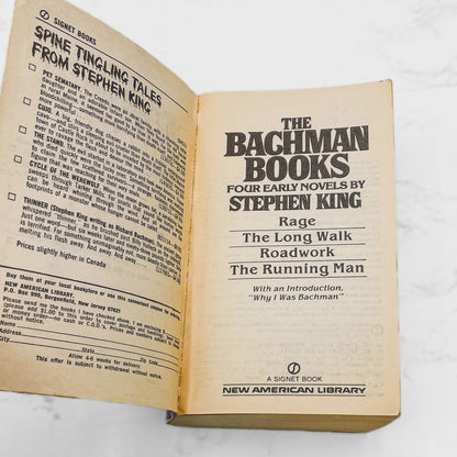 The Bachman Books: Four Early Novels by Stephen King [FIRST MASS MARKET PRINTING] 1986 • Signet