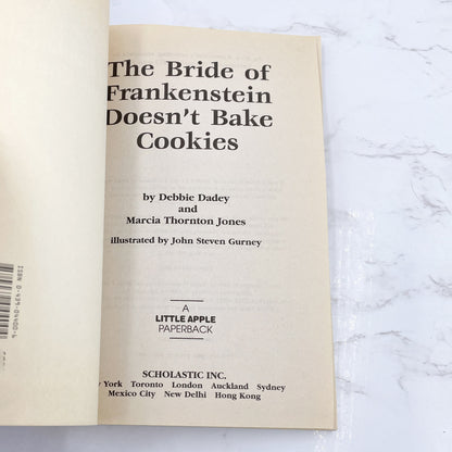 The Bride of Frankenstein Doesn't Bake Cookies by Debbie Dadey & Marcia Thornton Jones [FIRST EDITION PAPERBACK] 2000 • Bailey School Kids #41