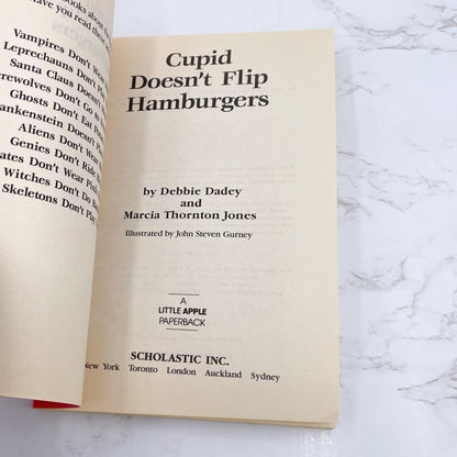 Cupid Doesn't Flip Hamburgers by Debbie Dadey & Marcia Thornton Jones [FIRST EDITION PAPERBACK] 1995 • Bailey School Kids #12