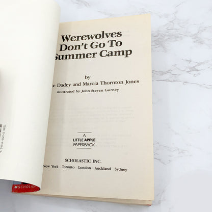 Werewolves Don't Go to Summer Camp by Debbie Dadey & Marcia Thornton Jones [FIRST EDITION PAPERBACK] 1991 • Bailey School Kids #2