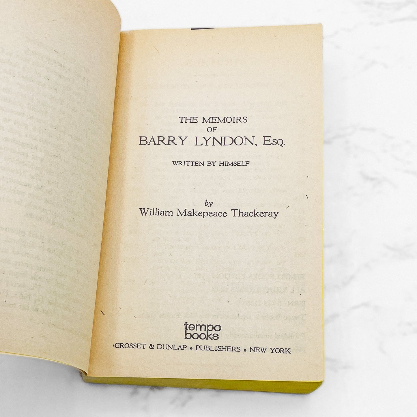 Barry Lyndon by William M. Thackeray [MOVIE TIE-IN PAPERBACK] 1975 • Tempo Books