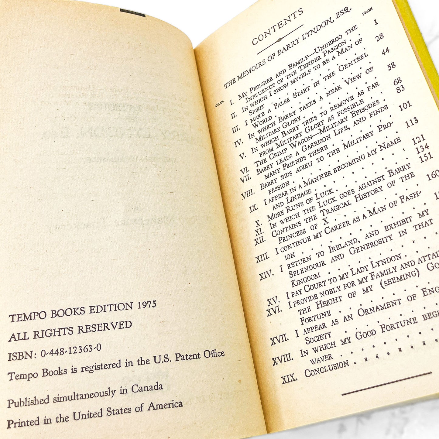 Barry Lyndon by William M. Thackeray [MOVIE TIE-IN PAPERBACK] 1975 • Tempo Books