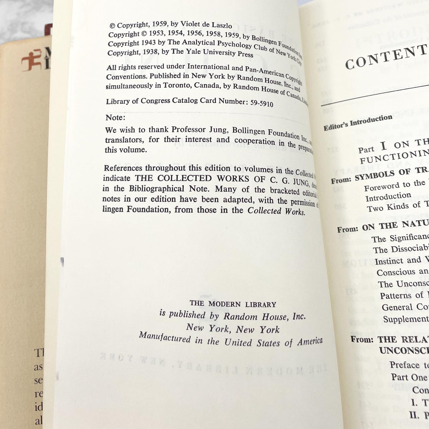 The Basic Writings of C.G. Jung by Carl Gustav Jung [1959 HARDCOVER] • The Modern Library
