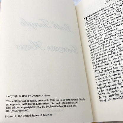 Bath Tangle by Georgette Heyer [HARDCOVER RE-ISSUE] 1992 • BOMC