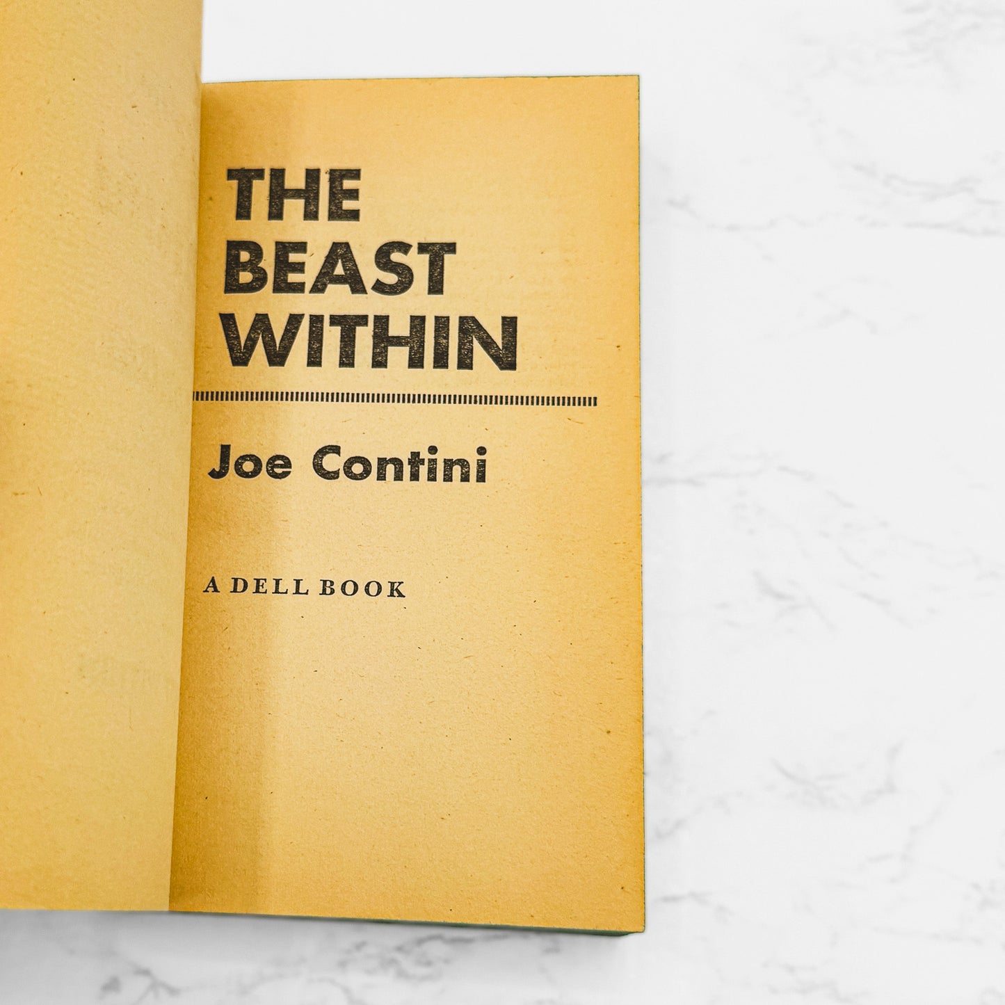 The Beast Within by Joe Contini [FIRST EDITION PAPERBACK] 1971 • Dell