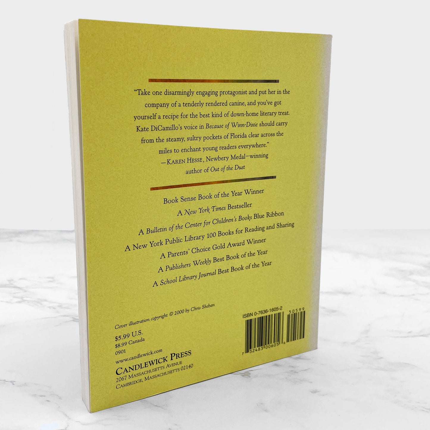 Because of Winn-Dixie by Kate DiCamillo [FIRST PAPERBACK EDITION] 2001 • Candlewick Press