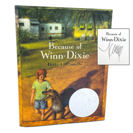Because of Winn-Dixie by Kate DiCamillo SIGNED! [FIRST EDITION] 2000 • Candlewick Press