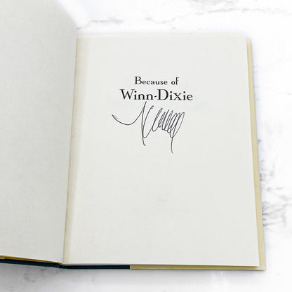 Because of Winn-Dixie by Kate DiCamillo SIGNED! [FIRST EDITION] 2000 • Candlewick Press