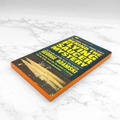 Behind the Flying Saucer Mystery by George Adamski [FIRST PAPERBACK PRINTING] 1967 • Paperback Library