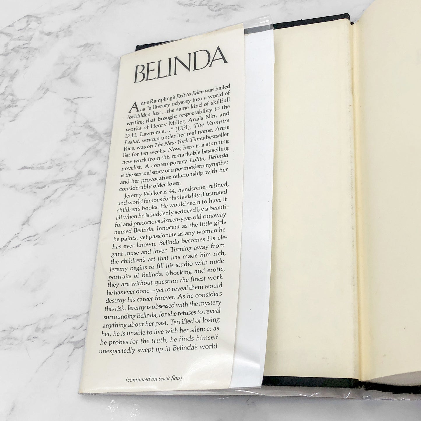 Belinda by Anne Rice "Rampling" [1986 HARDCOVER] • BCE • *See Condition