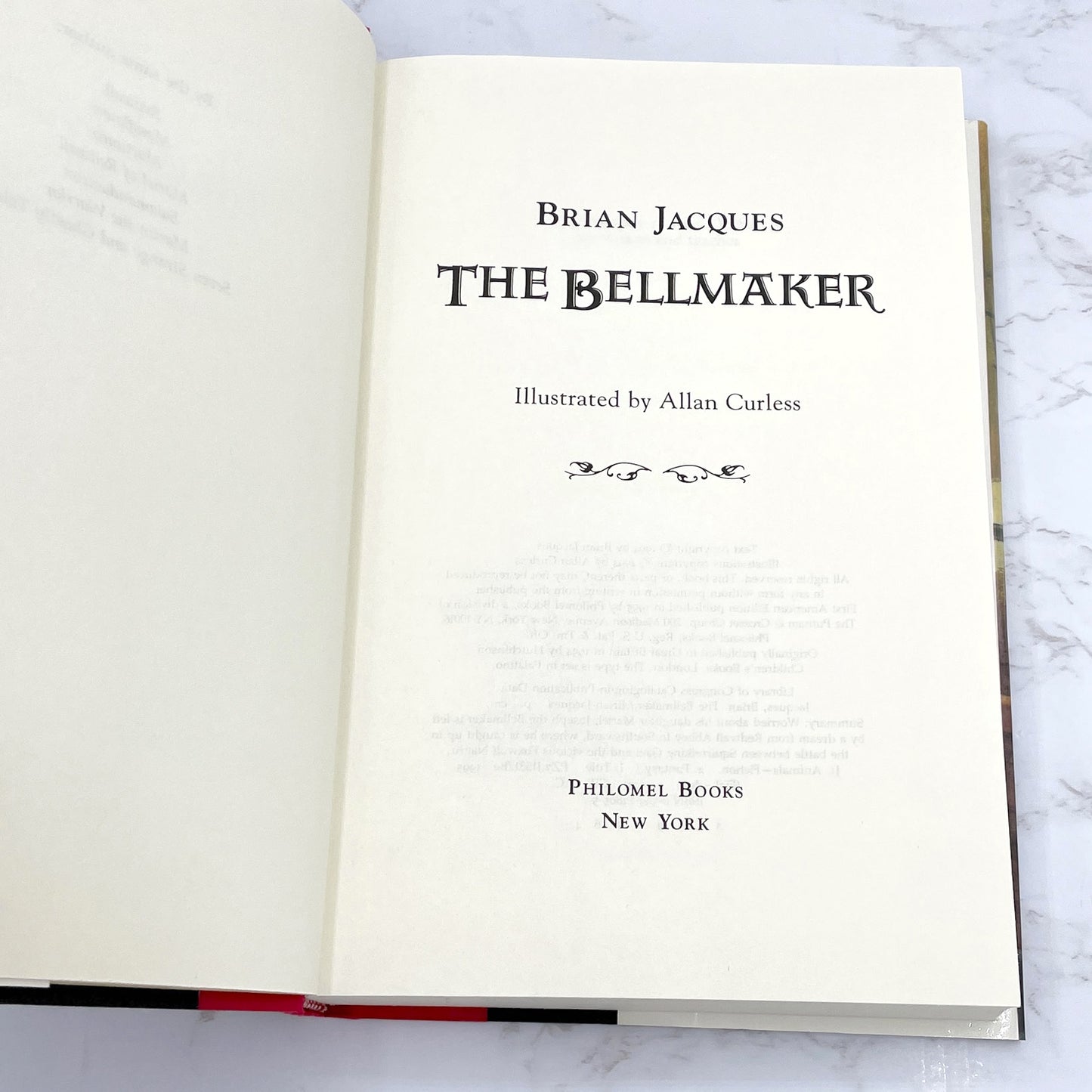 The Bellmaker by Brian Jacques [FIRST BOOK CLUB EDITION] 1995 • Philomel Books • Redwall #7