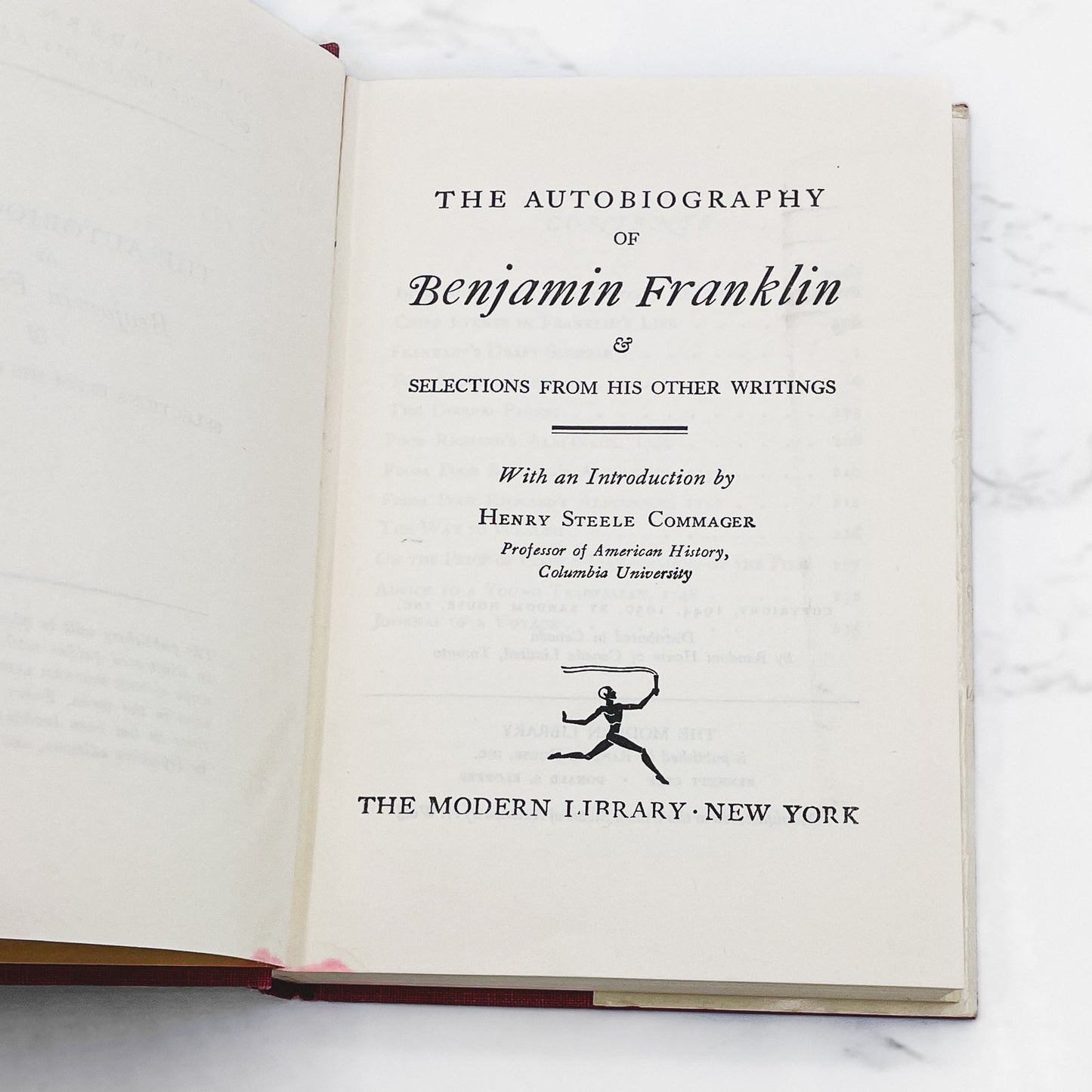 The Autobiography of Benjamin Franklin & Selected Writings [1950 HARDCOVER] • The Modern Library