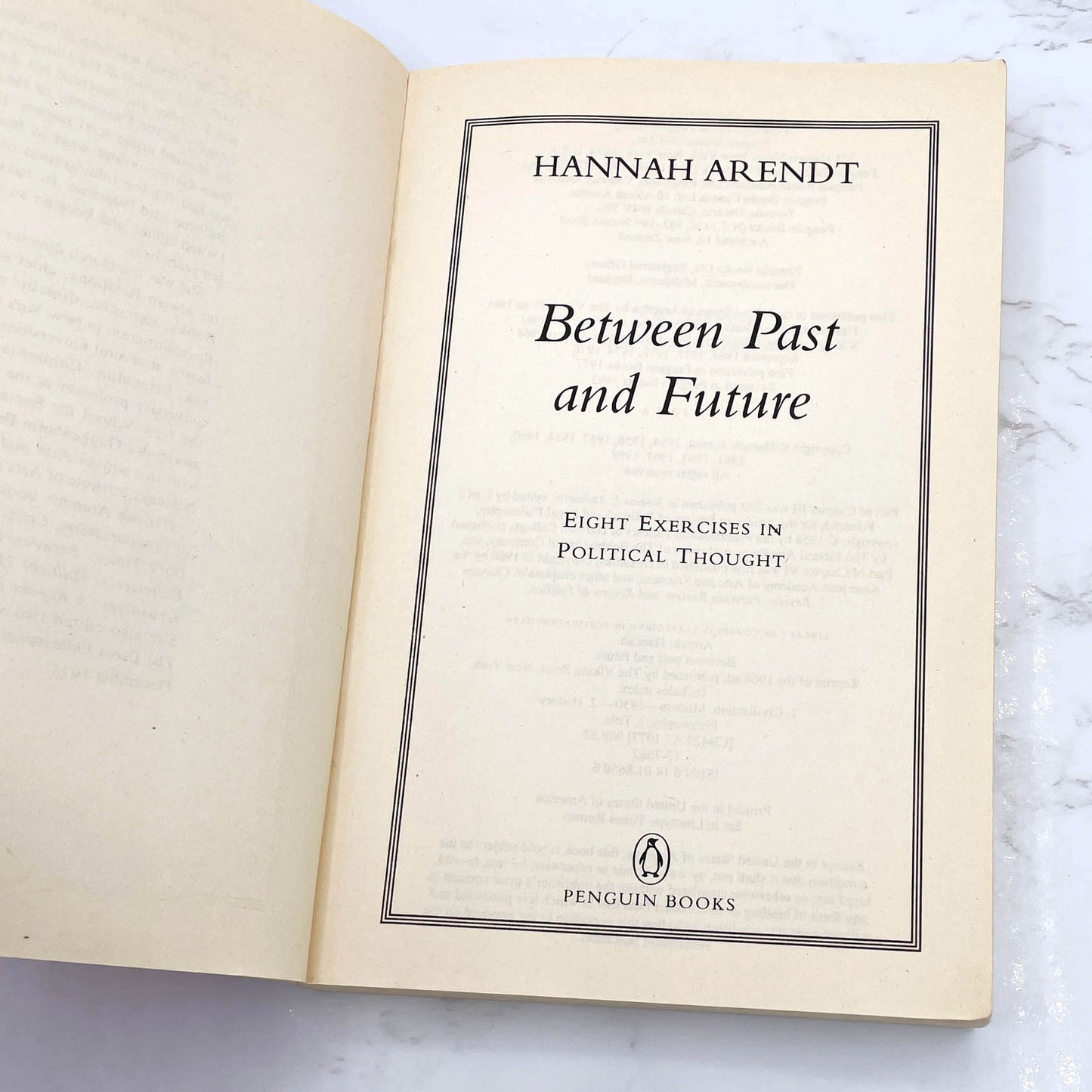 Between Past and Future by Hannah Arendt [TRADE PAPERBACK] 1993 • Penguin