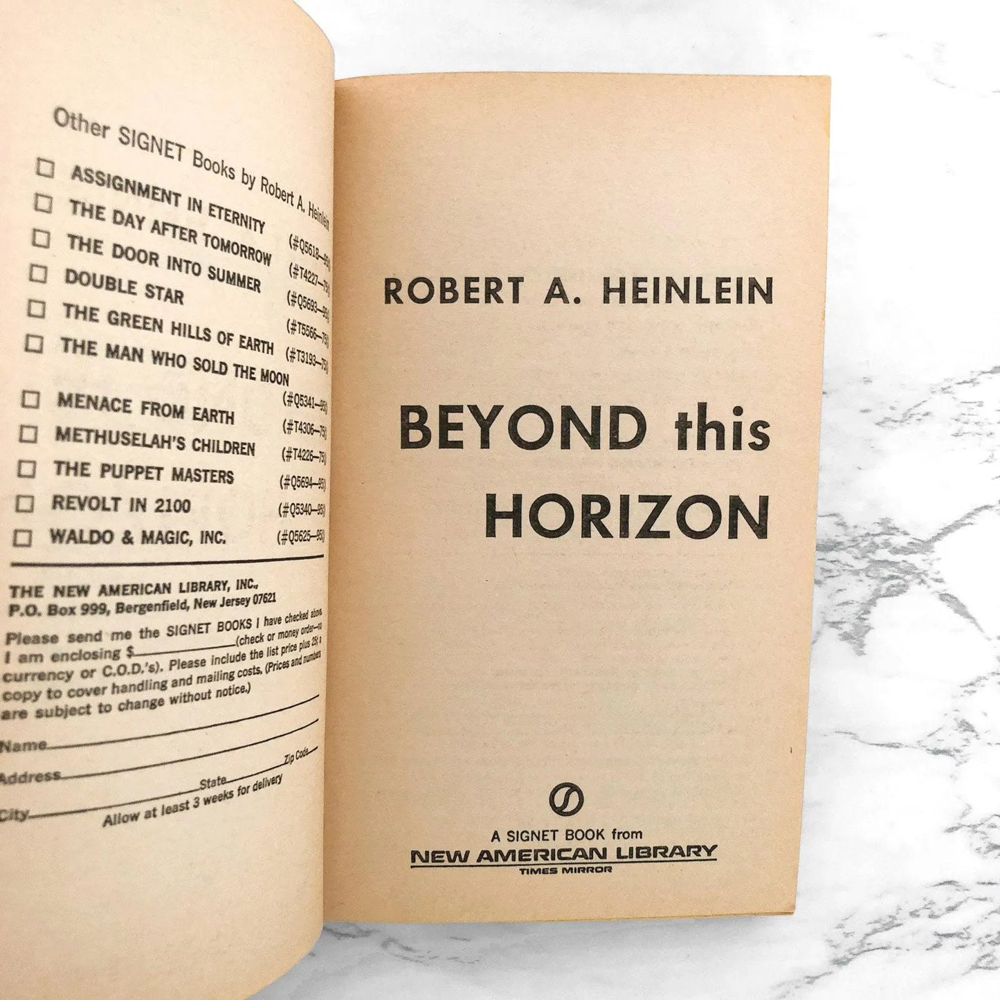 Beyond This Horizon by Robert A. Heinlein [1970 PAPERBACK] • Signet