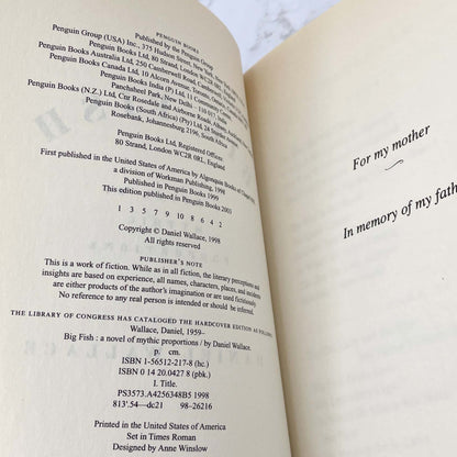 Big Fish: A Novel of Mythic Proportions by Daniel Wallace [TRADE PAPERBACK] 2003 • Penguin