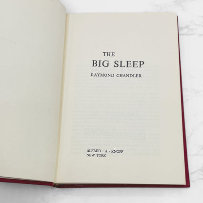The Big Sleep by Raymond Chandler [1966 HARDCOVER] • Book Club Edition • Knopf