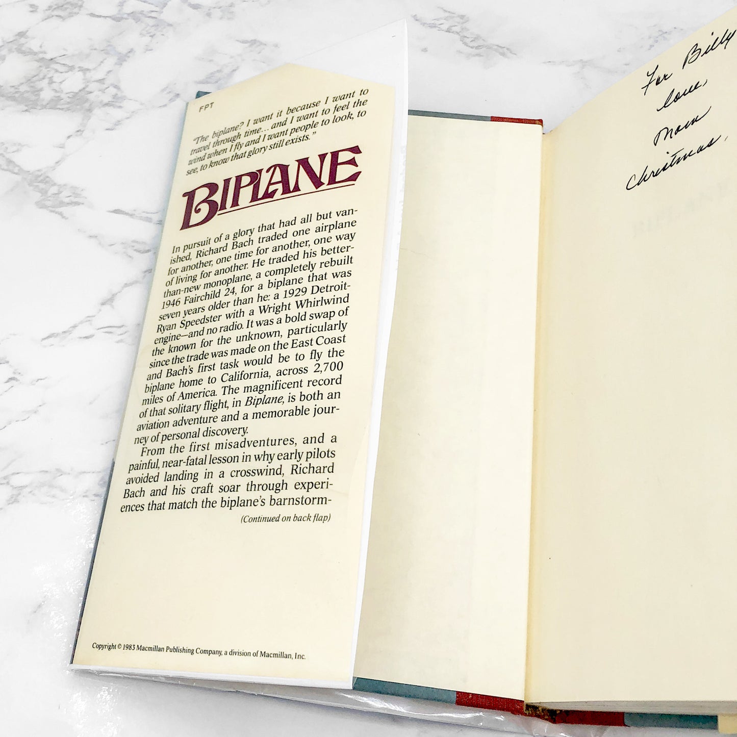 Biplane by Richard Bach [HARDCOVER RE-ISSUE] 1983 • Macmillan