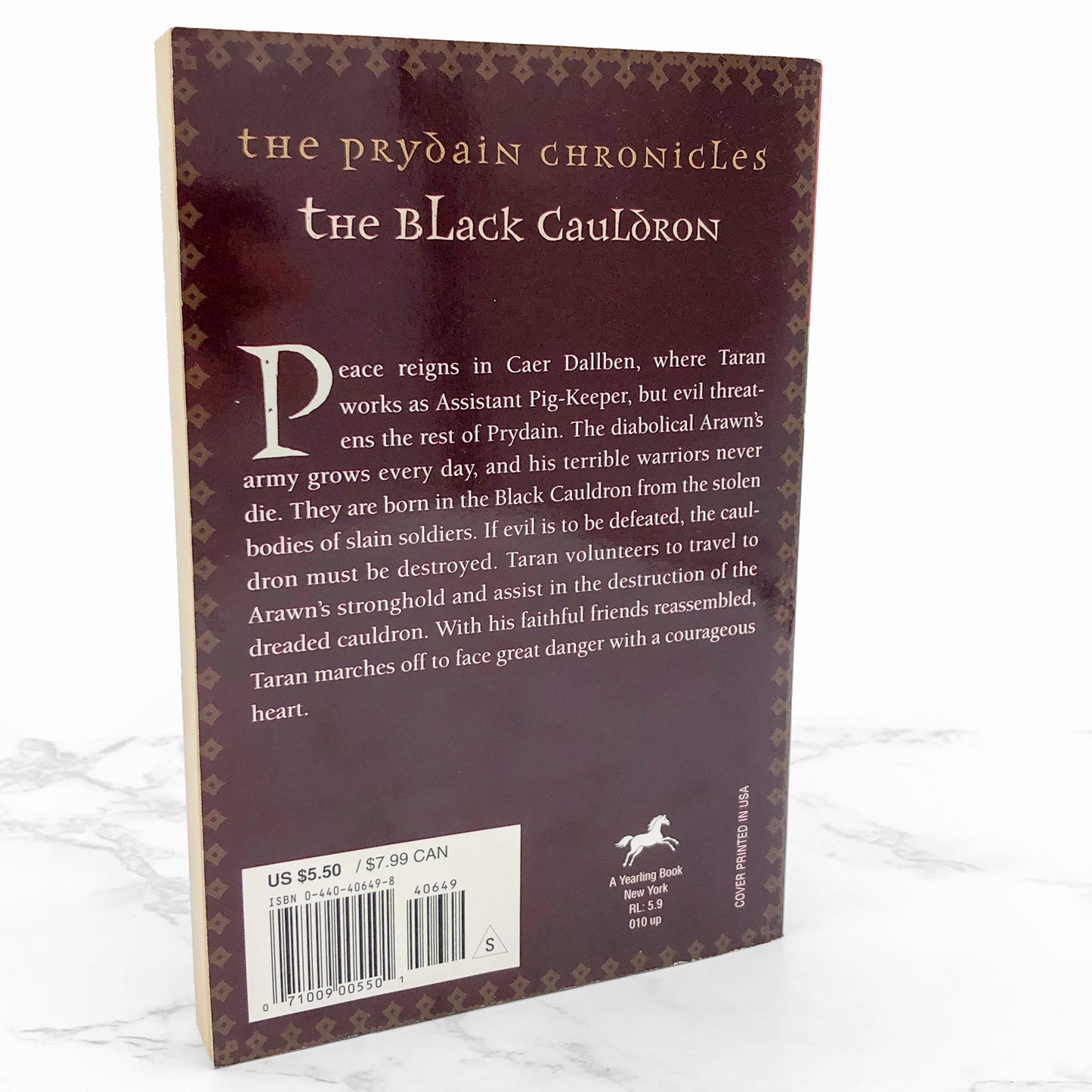 The Black Cauldron by Lloyd Alexander [TRADE PAPERBACK RE-PRINT] 1990 • Yearling