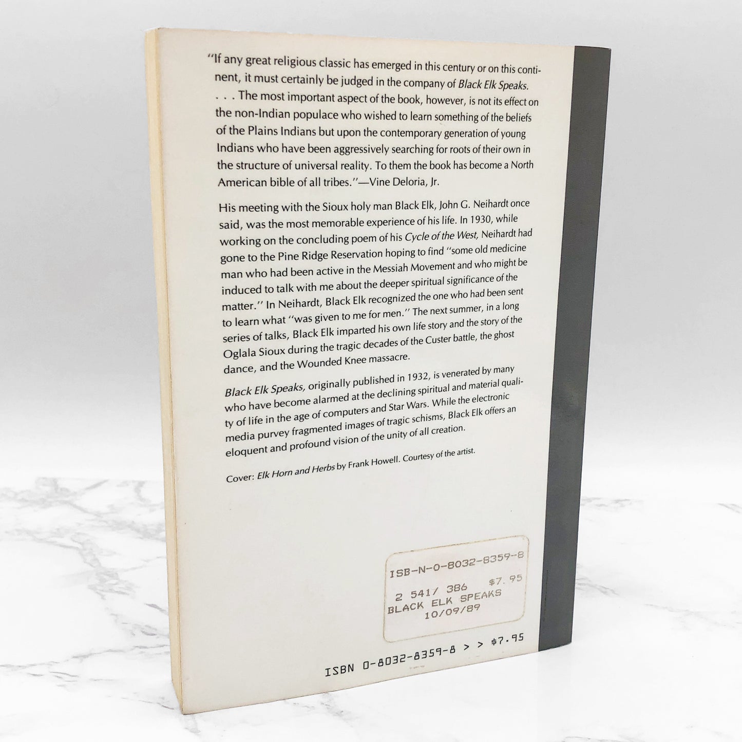 Black Elk Speaks: Being the Life Story of a Holy Man of the Oglala Sioux as told through John G. Neihardt [1988 TRADE PAPERBACK]