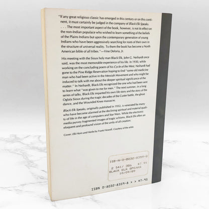 Black Elk Speaks: Being the Life Story of a Holy Man of the Oglala Sioux as told through John G. Neihardt [1988 TRADE PAPERBACK]