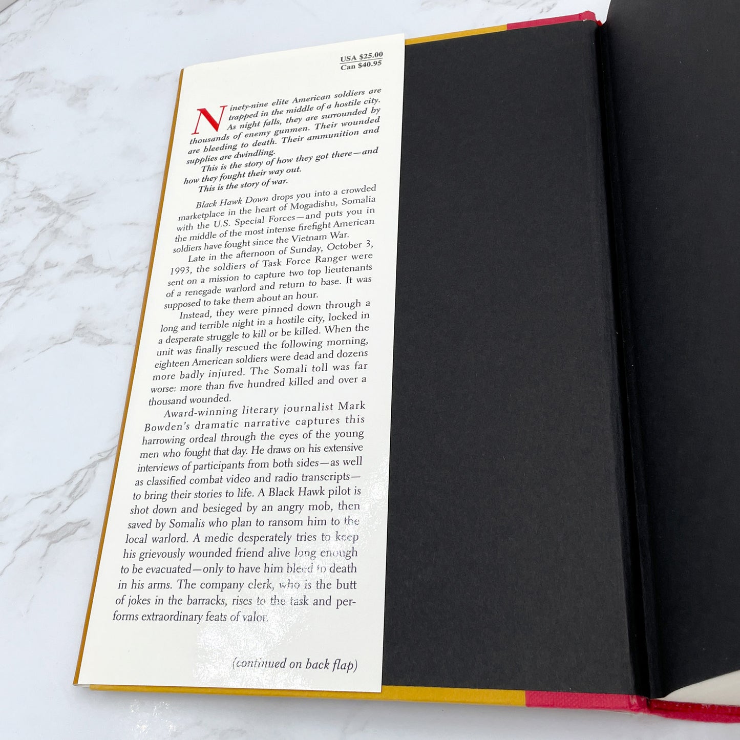 Black Hawk Down by Mark Bowden [FIRST EDITION] 1999 • Atlantic Monthly Press