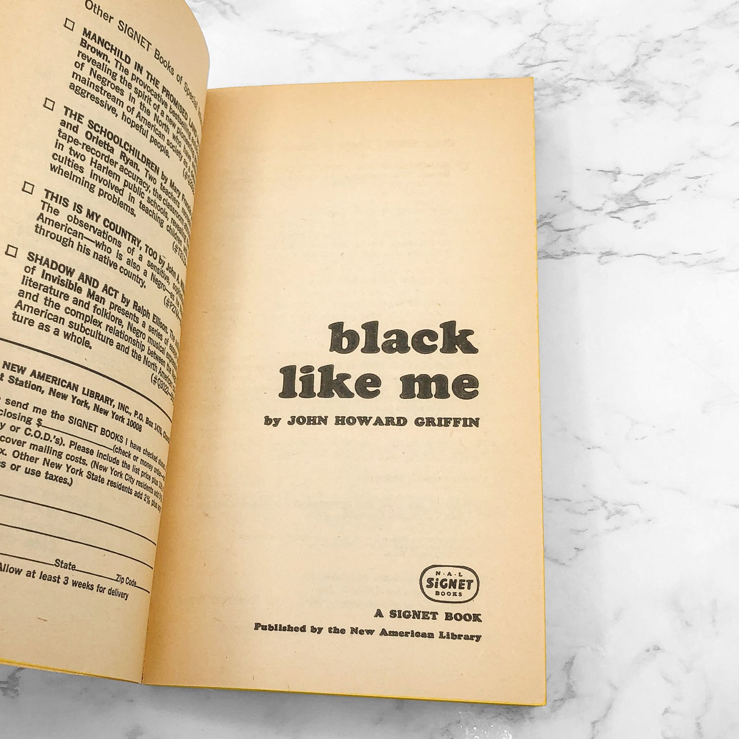 Black Like Me by John Howard Griffin [FIRST PAPERBACK EDITION] 1961 • Signet