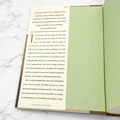 The Blind Assassin by Margaret Atwood [U.S. FIRST EDITION] 2000 • Nan A. Talese