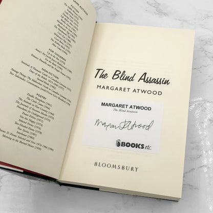 The Blind Assassin by Margaret Atwood SIGNED! [U.K. FIRST EDITION] 2000 • Bloomsbury